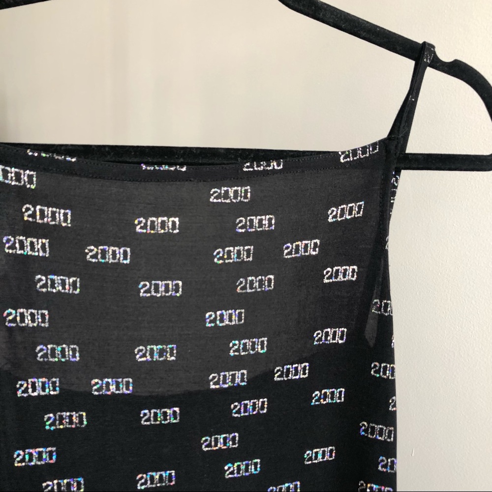 Y2K Millennium 2000 Glitter Tank Top Maxi Dress - Picture 4 of 4